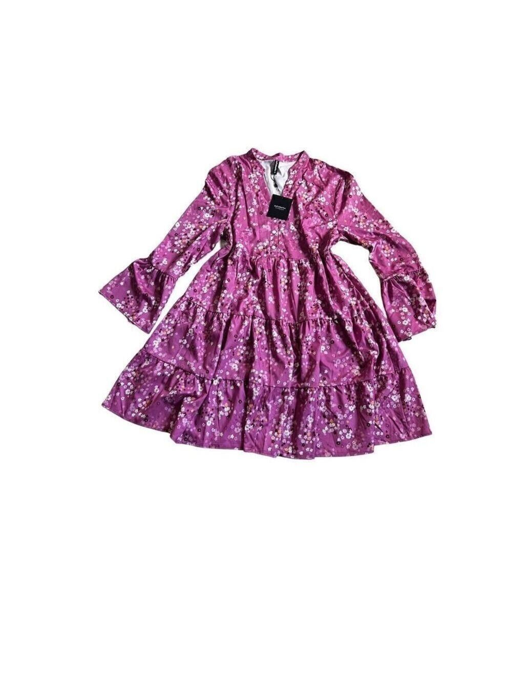 JUST FASHION NOW Satin Floral PrintDress size XXL